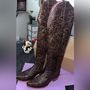 Brand new tall leather boots